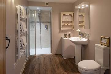 The bathroom, comprising of a wonderful power-shower, and a few other luxuries to indulge in.