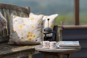With a large deck on the ground floor and a glass fronted balcony on the first, you are spoilt for choice of vantage points from this hill top setting.