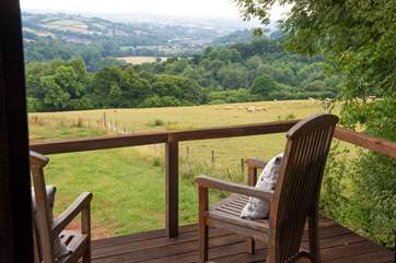 This is the view from the deck of the Shepherd's Hut.
