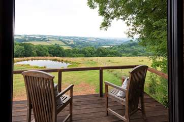 This is the view from the Shepherd's Hut. Take your breakfast or evening glass of wine there and watch the daily comings and goings of the wildlife.