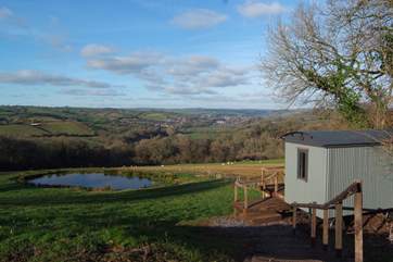 The cottage is at the heart of a stunning farmstead with an incredible hill-top setting. A wonderful Shepherd's Hut has been provided for guests to sit and enjoy the view.