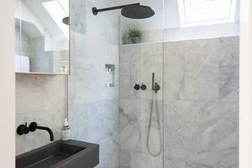 Wall to wall marble in your glamorous wet-room shower.