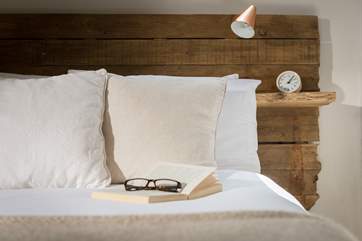 Choose a good book to read from the wide selection and take it to bed.