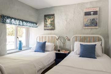 The twin bedroom also overlooks the front of the cottage.