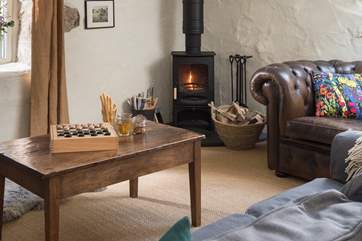 Cosy days and evenings playing games and chatting with friends and family around the wood-burner.