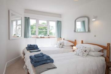 With two comfortable beds, the twin bedroom on the first floor is ideal for the children in your family