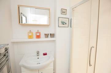 The downstairs bedroom has a en suite shower-room