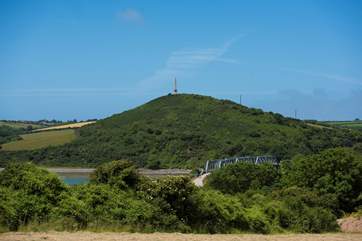 You can see part of the Camel Trail from the hut and garden.