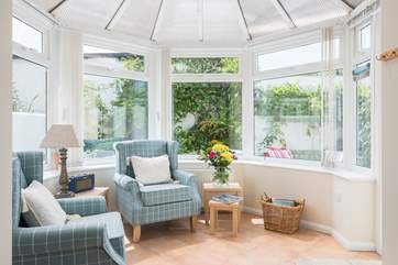 The sunny conservatory.