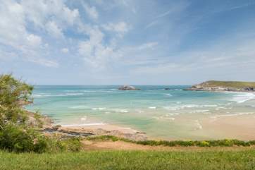 Crantock beach.