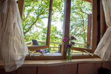 An idyllic outlook whilst enjoying breakfast in bed.