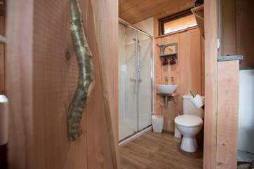 The spacious en suite shower-room.