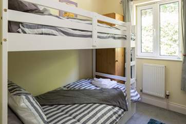 Bedroom 4 is the bunk bedroom. An extra child (under the age of 10 years) can be accommodated in the top bunk.