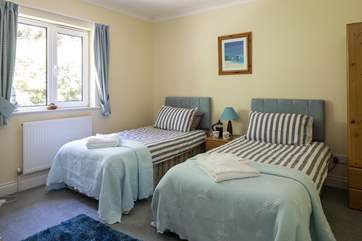 Bedroom 3 is home to this delightful twin room.