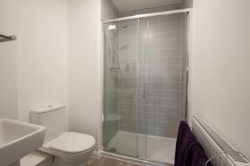 The en suite Shower-room off the master bedroom has been decorated to a lovely modern standard and with a double shower, there's lots of room for that morning shower to wake you up.