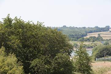 Views from the roof terrace out to the river and fields beyond