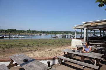 Have a drink by the riverside at The Folly, just a five minute drive away