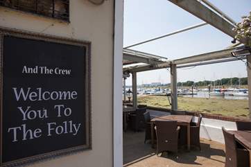 The Folly is a popular nearby pub, with fantastic views across the River Medina, why not pop down here for lunch?