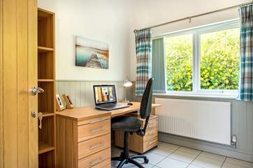 If you need to catch up on some work there's even an office.