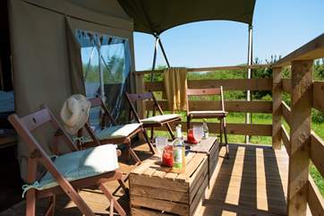 Enjoy a leisurely refreshment al fresco, taking in the view.