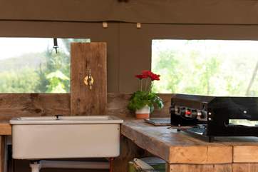 All the facilities you would expect from luxury glamping.