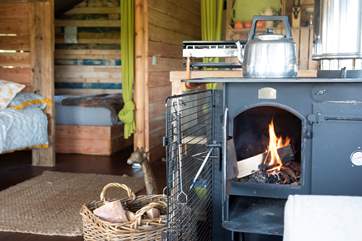 Light the fire and cosy up on the sofa.