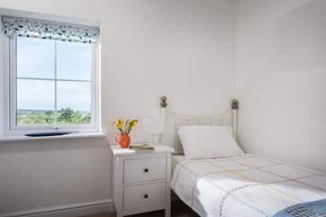 The cosy single bedroom (Bedroom 3) at the rear of the house.