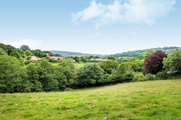 Lowen Gwel enjoys views over the countryside towards Grogley woods.