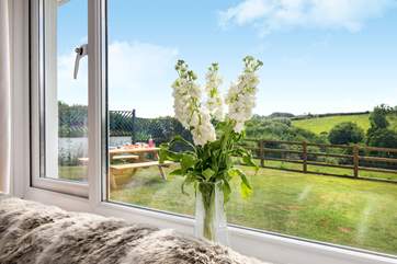 Lovely views from overlooking the garden.