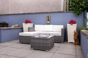 A lovely spot in the garden to relax and unwind.
