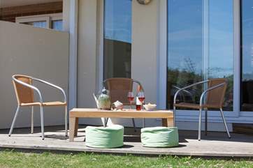 Sit, relax and sunbathe on the patio