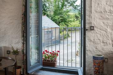 The view across the entrance and the fields beyond.