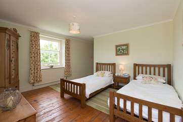 This is one of the twin bedrooms. All the single beds are 3ft and so are good for adults as well as for children.