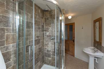 This is the very spacious new shower room on the ground floor.