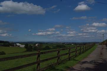 The farm is in a hilltop setting with wonderful panoramic views all around.