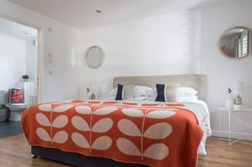 Bedroom 1 has a super-king size (6') double bed, perfect for stretching out after a day's exploration. for your comfort.