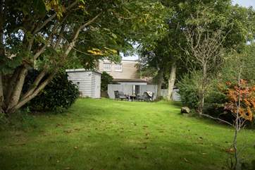 Looking back towards the cottage from the private, sheltered garden.