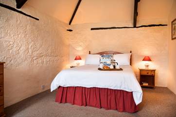 The comfy bedroom on the first floor.