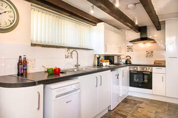 The modern, stylish kitchen.
