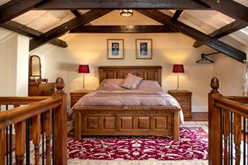 The bedroom is simply gorgeous