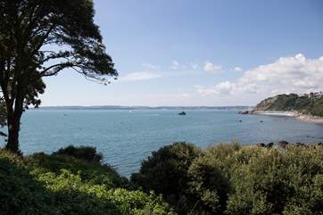 Far reaching sea views back over Torbay.