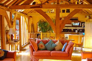 Light flows into this stunning open plan space.