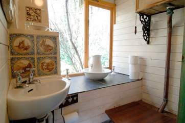The separate shower-room, WC and wash-basin.