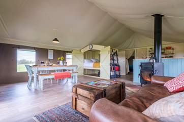 The open plan living area is really spacious.