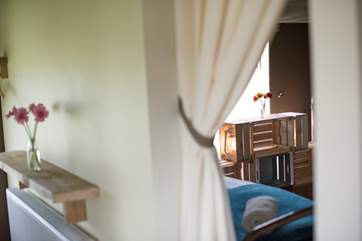 The living area leads through to the bedrooms.