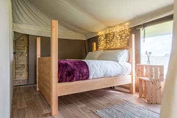 There is a thick sprung mattress to ensure a restful night.