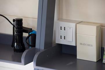 Hayloft is full of ingenious touches - USB sockets are provided for charging your devices and the lighting is cleverly wired in (there are no sockets).