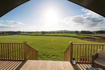 The wonderful countryside views can be enjoyed from inside and out.