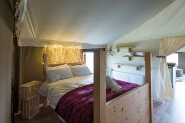 The pretty king-size bedroom.