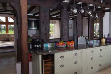 The beautiful fitted kitchen really is at the heart of the household.